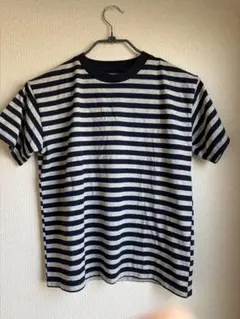 ボーダー柄 半袖Tシャツ ネイビー×グレーのサムネイル