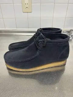 値下げ クラークス ワラビー ネイビー スウェード CLARKS