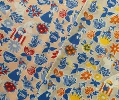 ❁⃘MOOMIN❁⃘KOKKA❁⃘薄グレー＆サーモンピンク❁⃘シーチング生地❁⃘