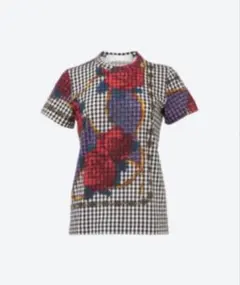 ギンガムチェック 花柄 Tシャツ 半袖　TAO コムデギャルソンのサムネイル