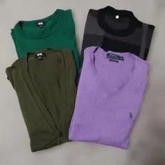 【4枚】M〜Lニットまとめ売り ユニクロ、ラルフローレン他