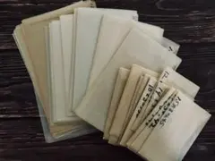 ヴィンテージ　海外　グラシン封筒　ジャンクジャーナル 100枚】ヴィンテージグラシン紙 ヤケ有紙モノ ジャンク