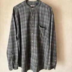 古着⭐︎HARKER OUTFITTERS バンドカラーシャツ チェック L