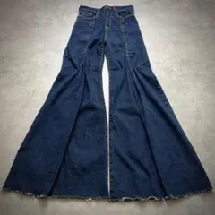 00s Archive Super Flare Pleated Denim M