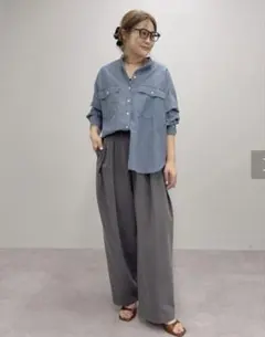 ツータックスラックスパンツ ピュアルセシン　pualcecin