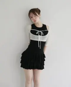andmary Sophia frill set dress black - メルカリ