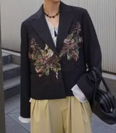 Ameri PIXEL FLOWER PRINT SHORT JACKETのサムネイル