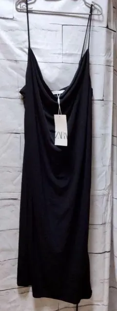 M 胸元ドレープ_キャミソールワンピース/チュニック_ZARA