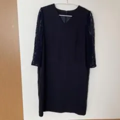 green label relaxing レース袖 ネイビー　パーティー　結婚式