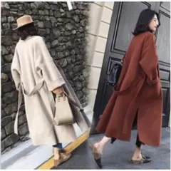 お値下げ【新品】シンプル チェスターコート ベージュアウターロングコート