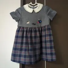 familiar フォーマル グレー チェック柄 ワンピース ボレロ