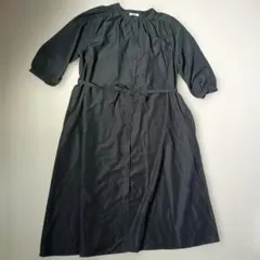 美品！ハニーズ　七分袖ロングワンピース　ブラック　Мサイズ