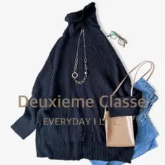 美品✨ドゥーズイエムクラス　ウール　オーバーサイズリブタートルネックプルオーバー