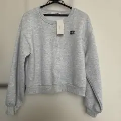 シンプルロゴ裏起毛スウェットカーディガンL