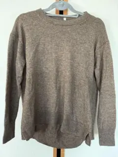 MUJI ヤク混ウールセーター　ブラウン　Mサイズ