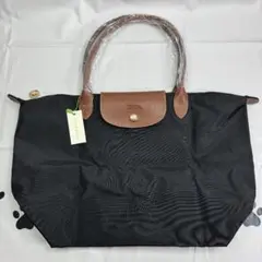 ロンシャントートバッグ Lサイズ ブラック ル プリアージュオリジナル 肩掛け