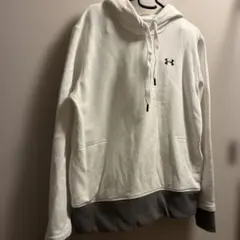 No.259Under Armour フード付きパーカー ホワイト/グレーL