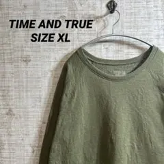 ス*ナ様 TIME AND TRUE オリーブグリーン トレーナー XL