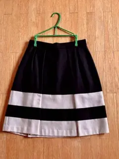 デビュードフィオレ バイカラースカート 黒