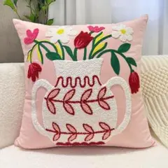 可愛いクッションカバー 2枚セット　 北欧風 45×45　ピンク　 ベルベット