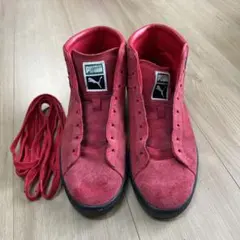 プーマ レッド スニーカー 25.5cm