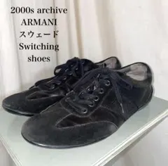 2000s archive ARMANI スウェード 切り替え shoesのサムネイル