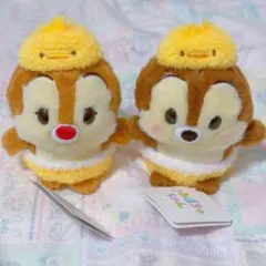 디즈니 우루 포짱 부활절 병아리 칩과 데일 2체 세트