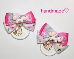 ヘアゴム グログランリボン ハンドメイド 可愛い♡ - メルカリ