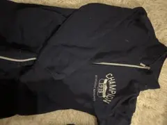 Champion ネイビー ジップアップパーカー