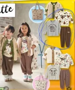 Disney ミッキー＆フレンズ 長袖Tシャツ パンツ　セットアップのサムネイル