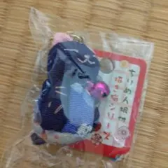 【未開封品】招き猫 ストラップ 鈴付き ちりめん根付招き猫シリーズ
