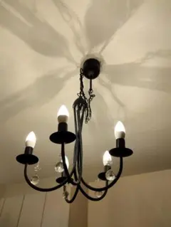 モダン ブラックシャンデリア 5灯