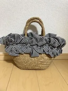 ノエラ Noelaリボンカゴバッグ ギンガムチェックのサムネイル