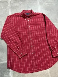 【希少】【00s】トミーヒルフィガー グラフチェック BDシャツ 刺繍ロゴ