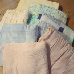 タオルケット　シーツ　綿毛布　まとめ　介護　保護　引越し　養生 ウエス 中古