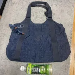 Kipling ネイビー ハンドバッグ キーホルダー付き