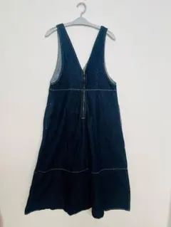 GU ジーユー ジャンパーデニム デニム Vネック ワンピース M