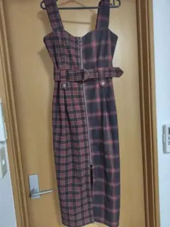 REDYAZEL ジャンスカ風チェックワンピース