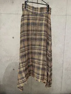 【価格相談可】Mila Owen チェック柄アシンメトリックスカート