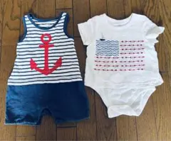 ③babyGAP 半袖 80 ロンパース　2枚　ショートオール