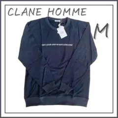 定価26,400円★CLANE HOMME★ロゴスウェット ブラック　M 長袖
