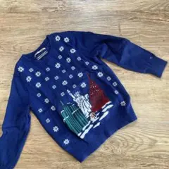 TOMMY HILFIGER ネイビー ニットセーター 104 クリスマス