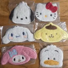 サンリオキャラクターズ　miniminiラグマット風キーホルダー　全6種　コンプ