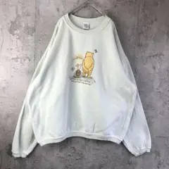 Y3059古着　トレーナー　スウェット　薄緑　90s Y2K