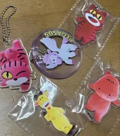 【非売品】たべっ子どうぶつ　チャーム ペガサス かば ねこ きりん ガチャ