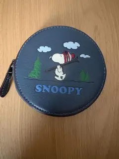 COACH スヌーピー レザーコインケース