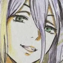 ミニ色紙 寸松庵 手描きイラスト チェンソーマン レゼ ファンアート