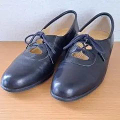 菊地武男の靴 ブラックレースアップシューズ 22.5cm - メルカリ