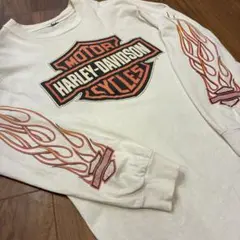 HARLEY DAVIDSON ブルーフレイム　イーグル　ロンT　白　L HARLEY DAVIDSON ブルーフレイム イーグル ロンT 白 L - メルカリ