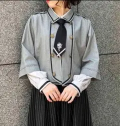 ◎新品◎axes femme カレッジ風制服コーデ 3点セット グレー×ブラック